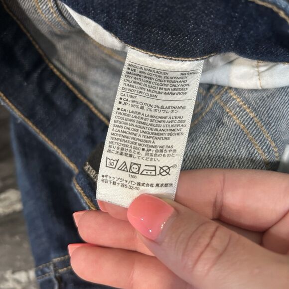 Banana Republic Womens Jeans 28/6 Girlfriend Dark Wash Straight Leg Mid Rise - Picture 10 of 11